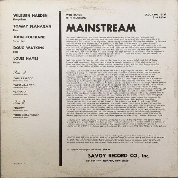 Release: Mainstream 1958-Vinyl-US-1973-MG 12127-4711990