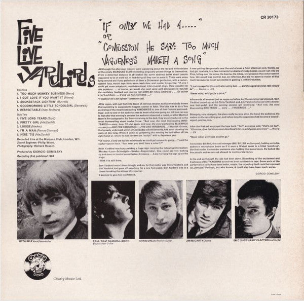 Release: Five Live Yardbirds-Vinyl-UK-None-CR 30173-4892538