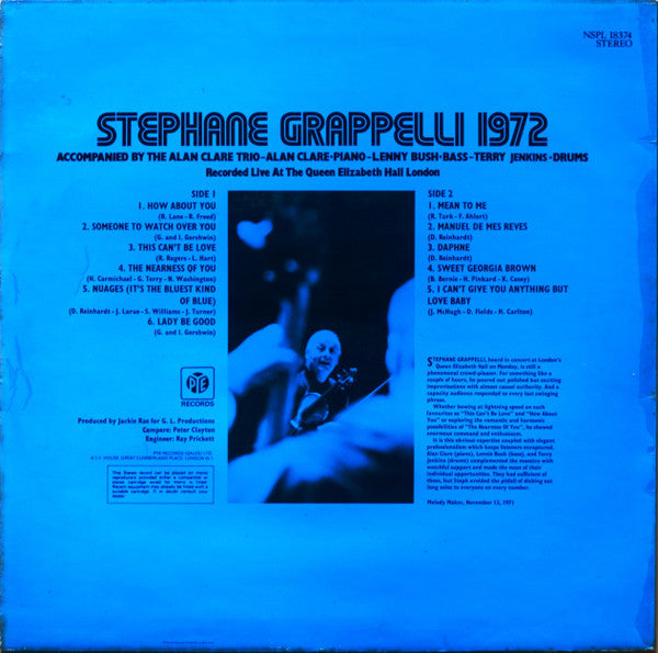 Stéphane Grappelli 1972 (Recorded Live At The Queen Elizabeth Hall London)