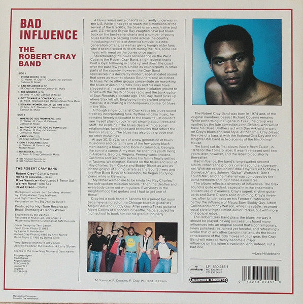 Release: Bad Influence-Vinyl-Europe-1986-830 245-1-2841194