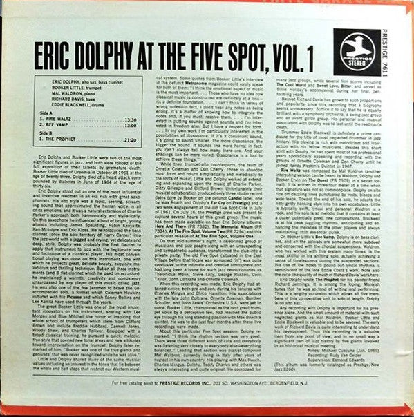 At The Five Spot, Vol. 1