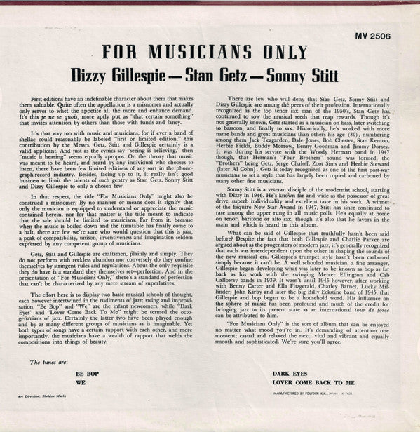 For Musicians Only