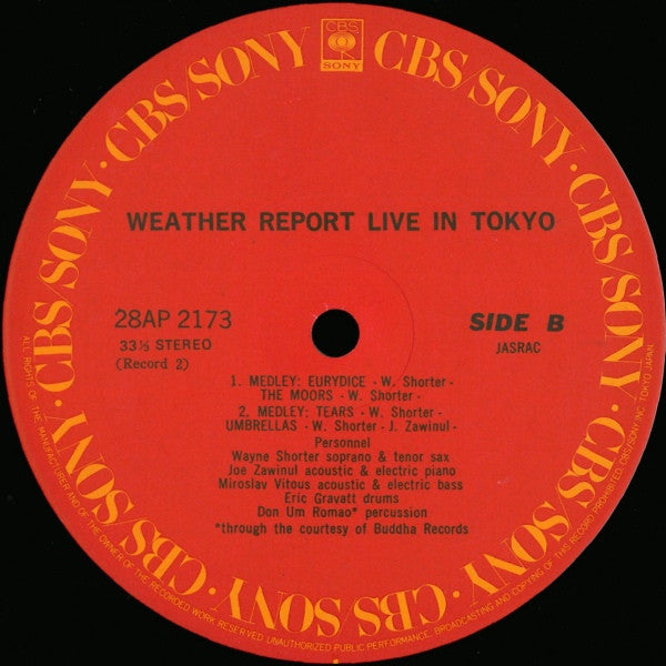 Weather Report Live In Tokyo