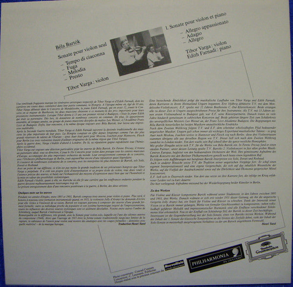 Sonate Pour Violon Seul / 1. Sonate Pour Violon Et Piano