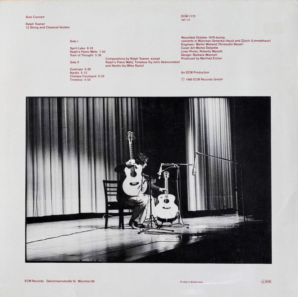 Release: Solo Concert-Vinyl-Germany-1980-ECM 1173, 2301 173-2839937