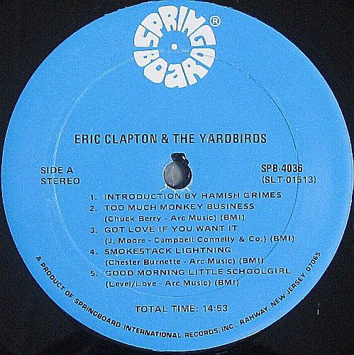 Eric Clapton And The Yardbirds