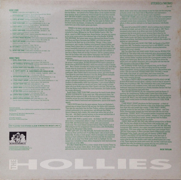 Master Release: Not The Hits Again by The Hollies