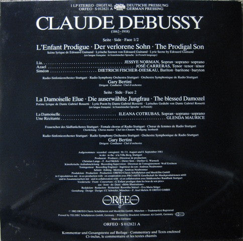 L'Enfant Prodigue • Der Verlorene Sohn • The Prodigal Son / La Damoiselle Elue • Die Auserwählte Jungfrau • The Blessed Damozel