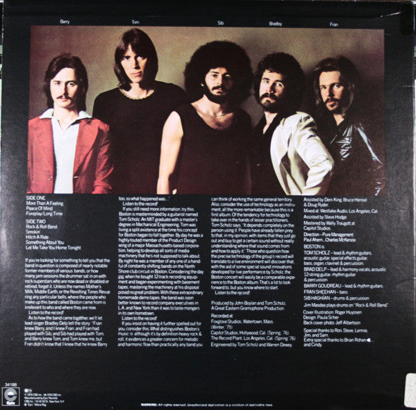 Release: Boston-Vinyl-US-1976-PE 34188, 34188-7137946