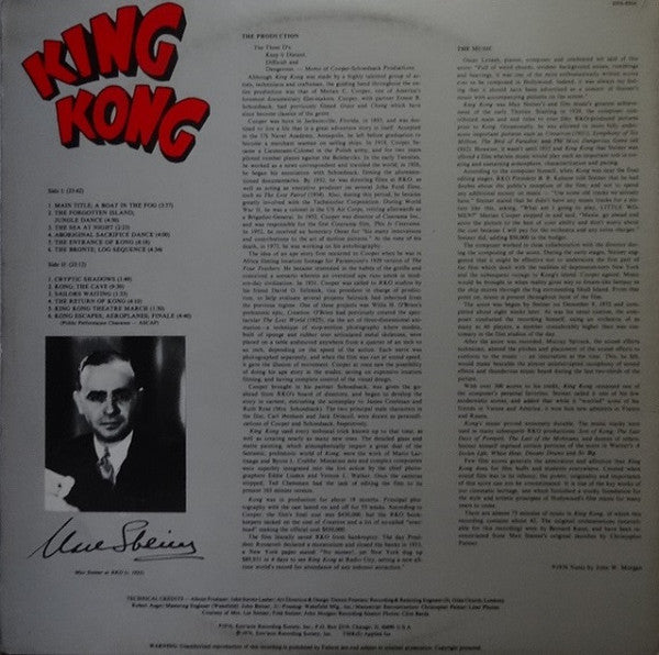 King Kong: The Original Motion Picture Score 1933