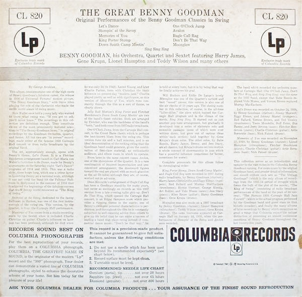 Master Release: The Great Benny Goodman by Benny Goodman