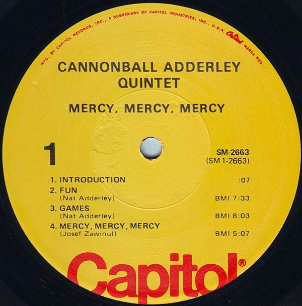 Mercy, Mercy, Mercy! Live At "The Club"