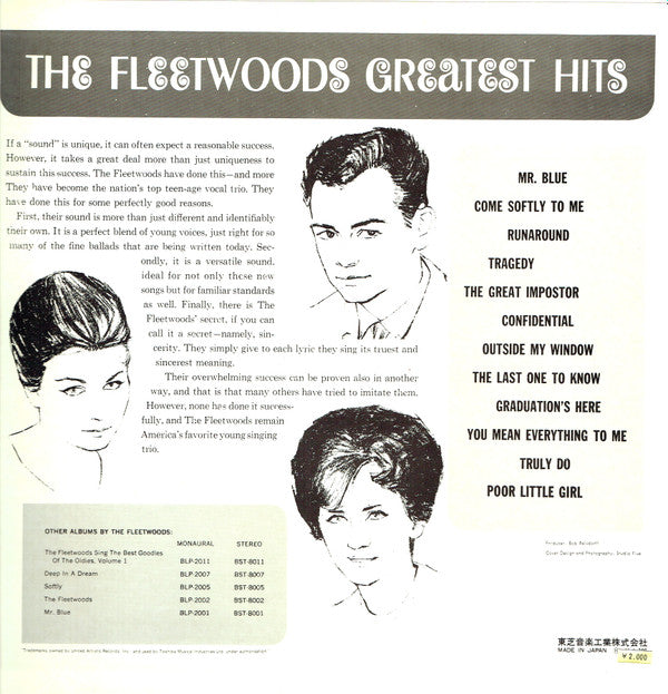 Master Release: The Fleetwoods Greatest Hits by The Fleetwoods