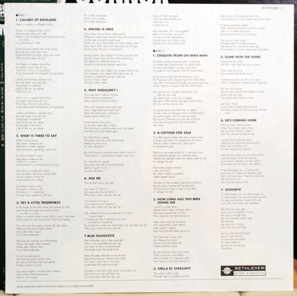 Sings Lullabys Of Birdland