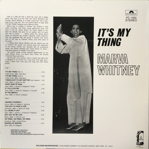 Master Release: It's My Thing by Marva Whitney