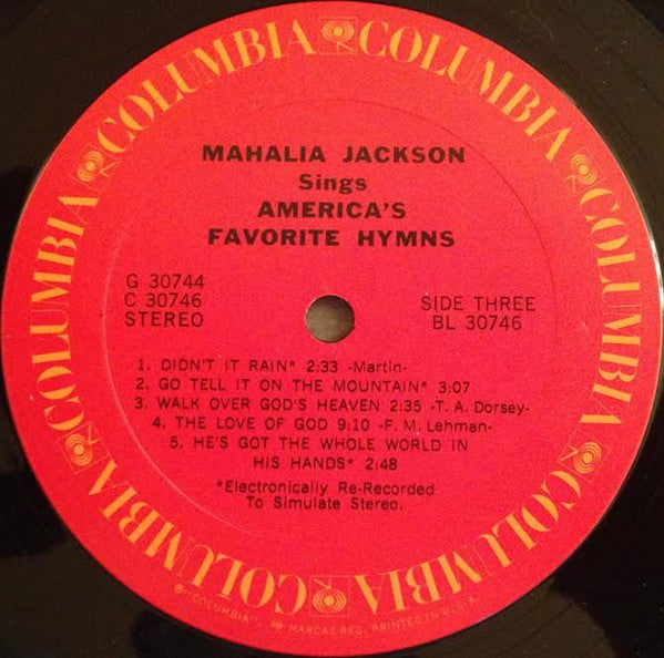 Mahalia Jackson Sings America's Favorite Hymns