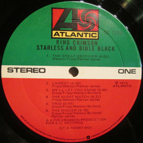 Master Release: Starless And Bible Black by King Crimson