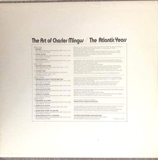 Master Release: The Art Of Charles Mingus (The Atlantic Years) by Charles Mingus