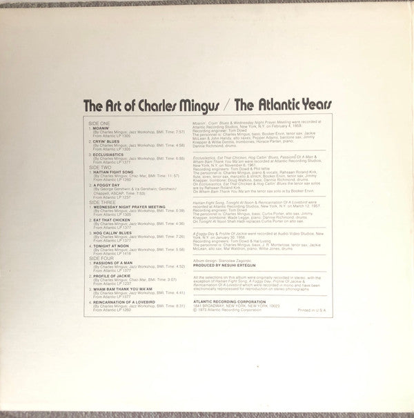 The Art Of Charles Mingus (The Atlantic Years)