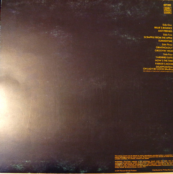 Release: Charlie Parker Memorial Concert-Vinyl-UK-1971-6671002-8850302