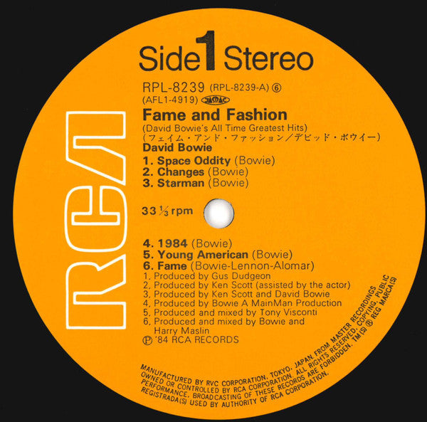 Fame And Fashion (David Bowie's All Time Greatest Hits)