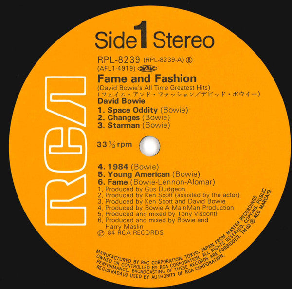 Fame And Fashion (David Bowie's All Time Greatest Hits)