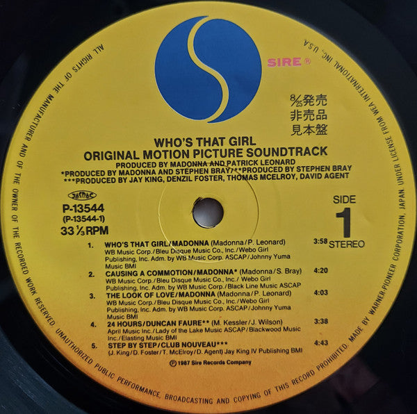 Who's That Girl (Original Motion Picture Soundtrack)