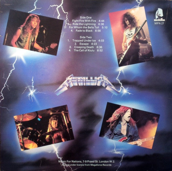 Release: Ride The Lightning-Vinyl-UK-1984-MFN 27-1167277