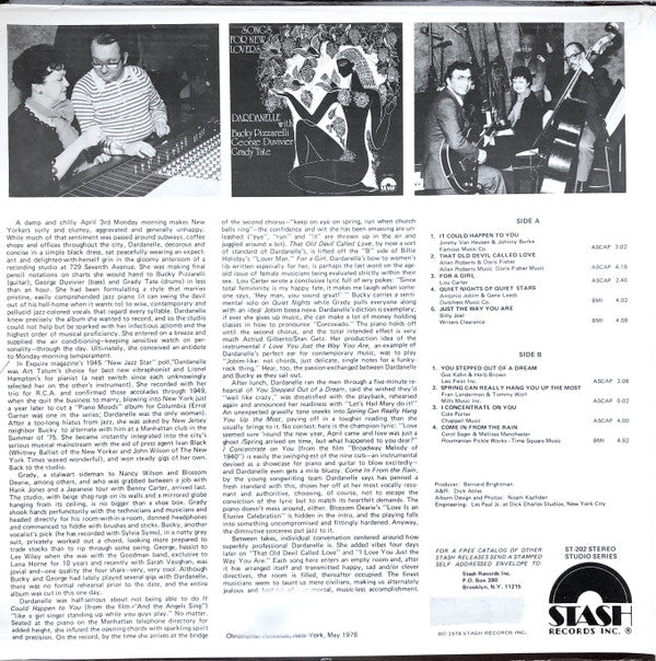 Master Release: Songs For New Lovers by Dardanelle