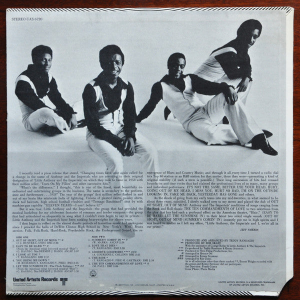 Master Release: Out Of Sight, Out Of Mind by Little Anthony & The Imperials