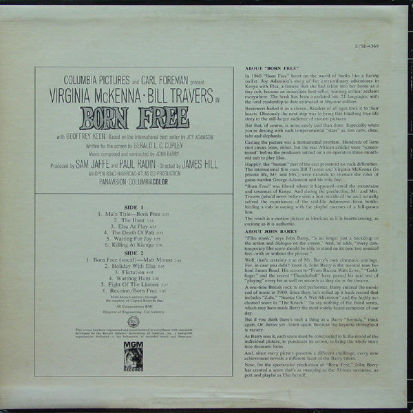 Born Free (Original Sound Track Recording)