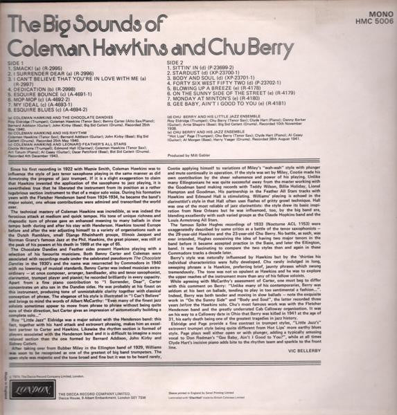 Release: The Great Swinging Tenor Saxophones-Vinyl-UK-1974-HMC 5006, HMC.5006-6686690