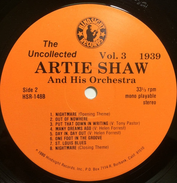 The Uncollected Artie Shaw, Vol. 3, 1939