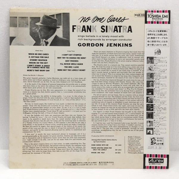 Release: No One Cares-Vinyl-Japan-1984-ECJ-60030-4514382