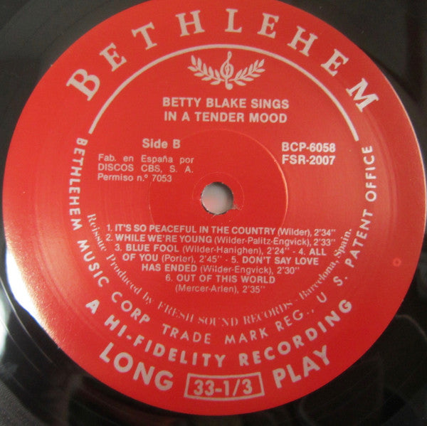 Sings In A Tender Mood