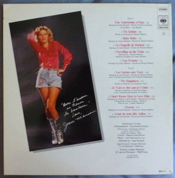 Release: Jeane Manson-Vinyl-France-1976-CBS 81796-4902194