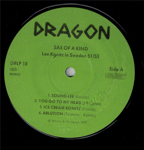 Sax Of A Kind (Lee Konitz In Sweden 1951/53)