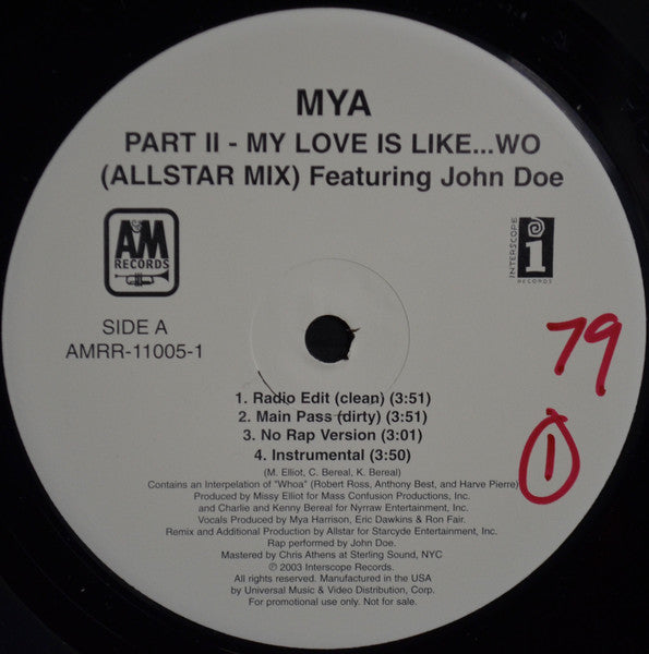 Master Release: My Love Is Like... Wo by Mya
