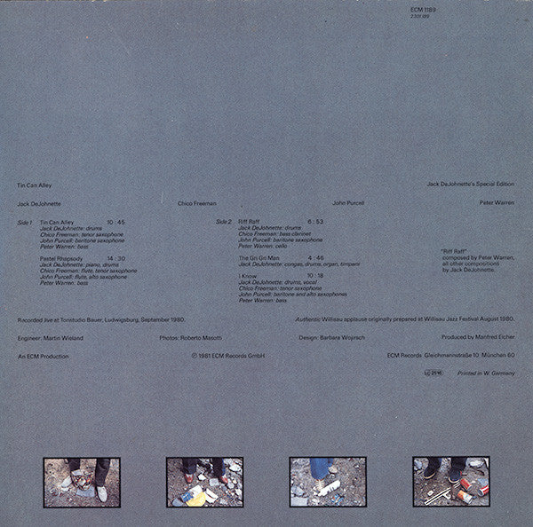 Release: Tin Can Alley-Vinyl-Germany-1981-ECM 1189, 2301 189-1609951