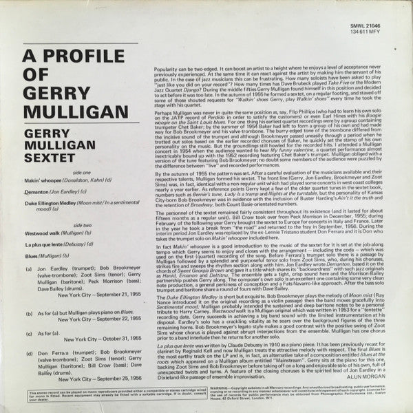 Release: A Profile Of Gerry Mulligan-Vinyl-UK-1970-SMWL.21046-4251653