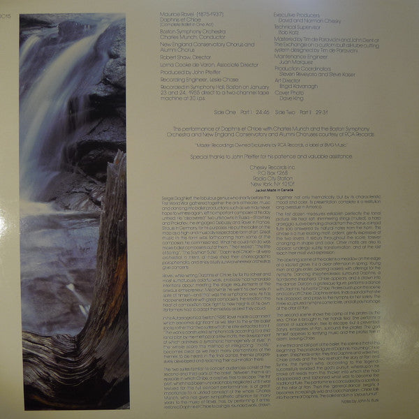 Daphnis Et Chloe Complete Ballet in One Act