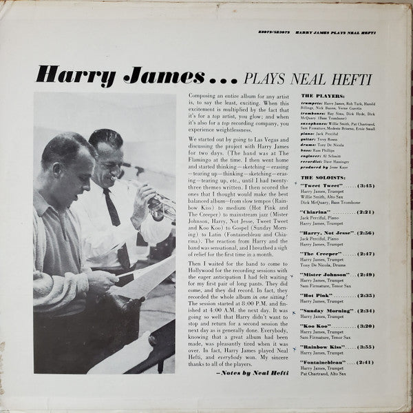 Release: Harry James Plays Neal Hefti-Vinyl-US-1961-E3972-5346986