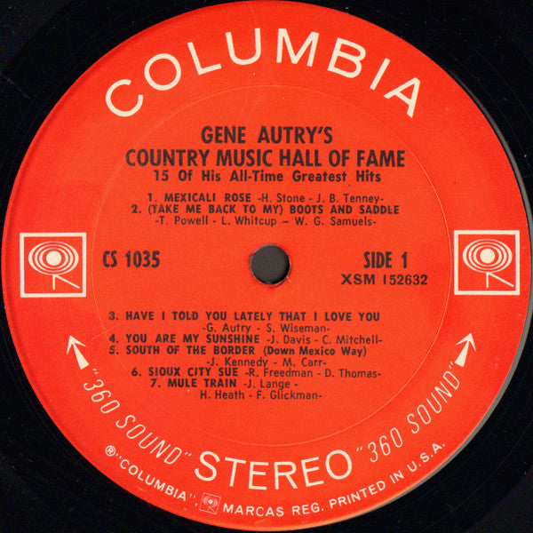 Gene Autry's Country Music Hall Of Fame Album