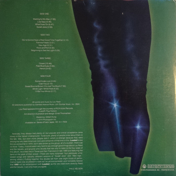 Release: 1969 Velvet Underground Live With Lou Reed-Vinyl-US-1975-SRM-2-7504-7762123
