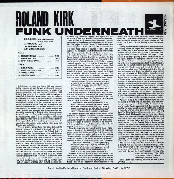 Master Release: Kirk's Work by Roland Kirk