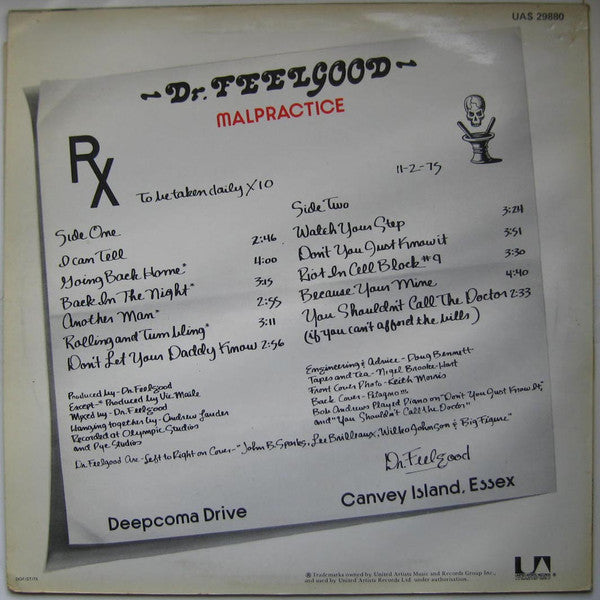 Release: Malpractice-Vinyl-UK-1975-UAS 29880-2349504