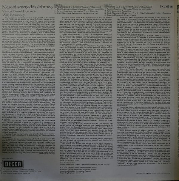 Master Release: Serenades Volume 6 by Wolfgang Amadeus Mozart