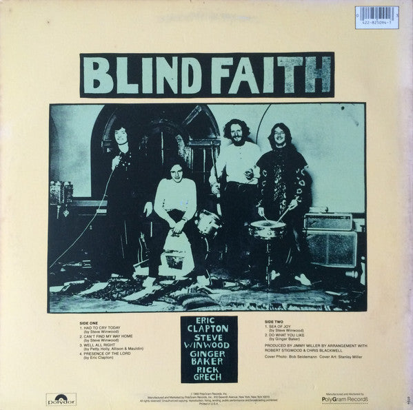 Release: Blind Faith-Vinyl-US-1986-825 094-1-8025927