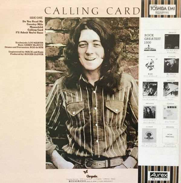Release: Calling Card-Vinyl-Japan-1977-WWS-40203-7171652