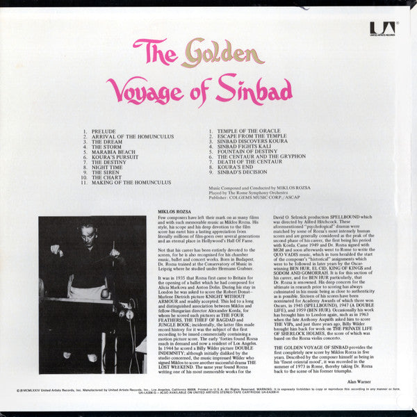 The Golden Voyage Of Sinbad: Original Motion Picture Soundtrack